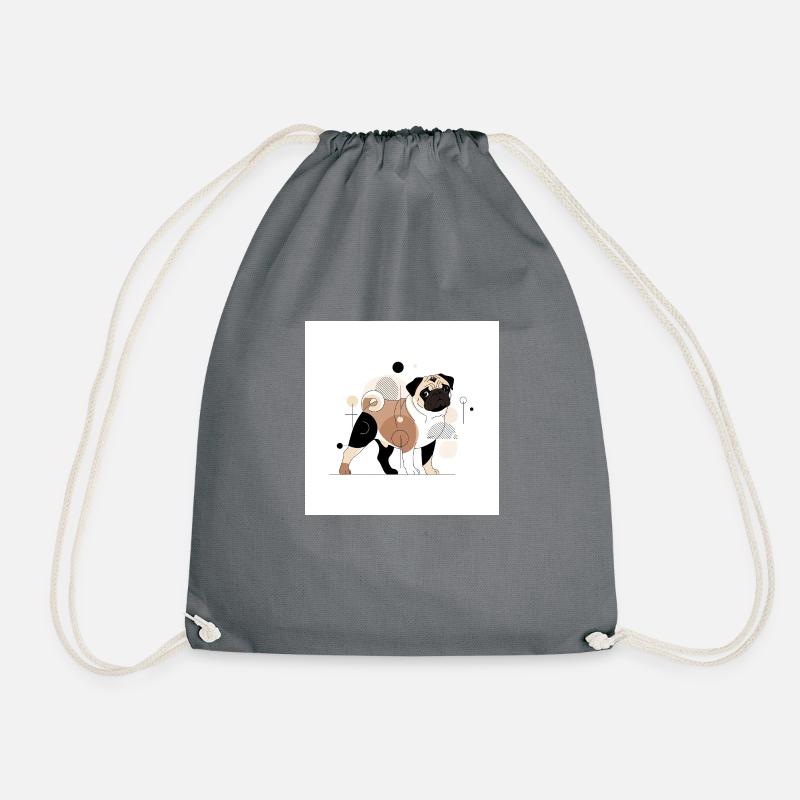 Mops - Turnbeutel - Grau