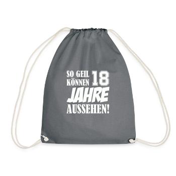 18 jahre - Turnbeutel - Grau - Vorne
