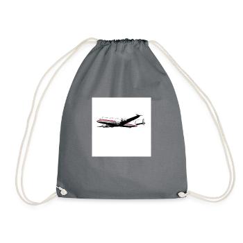 Flugzeug - Turnbeutel - Grau - Vorne