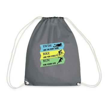 Triathlon - Drawstring Bag - grey - Front