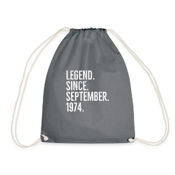 Légende depuis septembre 1974 - Sac de sport léger - gris - Devant