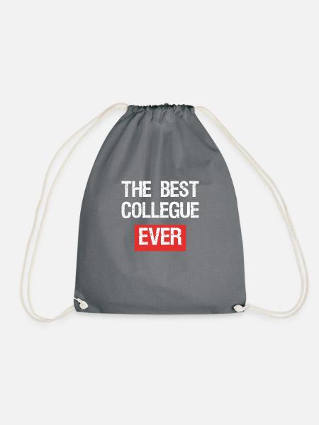 Geschenkidee Kollege Mann Start Humor - Turnbeutel - Grau
