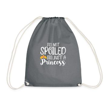 I'm Not Spoiled I'm Just A Princess - Turnbeutel - Grau - Vorne