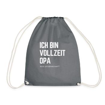 Vollzeit Opa aus Leidenschaft - Turnbeutel - Grau - Vorne