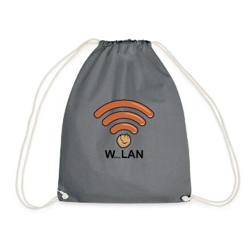 wiener W-LAN - Turnbeutel - Grau - Vorne
