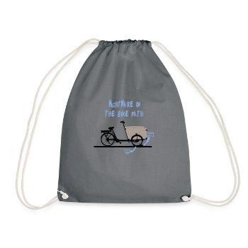 Cargo bike nightmare, cargo bike, e-bike - Drawstring Bag - grey - Front