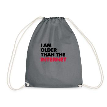 I am older than the internet - Turnbeutel - Grau - Vorne