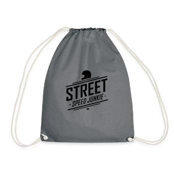 Street Speed Junkie - Race & Urban Sports - Drawstring Bag - grey - Front