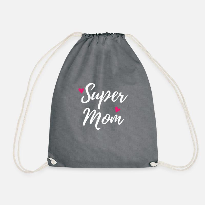 Super Mom - Turnbeutel - Grau