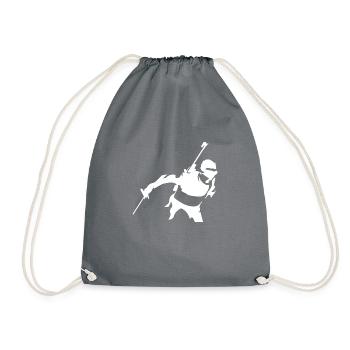 Biathlon Ski - Drawstring Bag - grey - Front