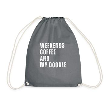 LabraDoodle Week-ends Café et My Doodle - Sac de sport léger - gris - Devant