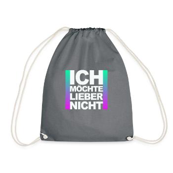 Bartleby der Schreiber - Ich möchte lieber nicht - Turnbeutel - Grau - Vorne