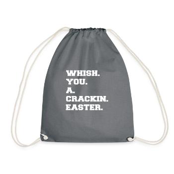 children shirt t shirt birthday present idea - Drawstring Bag - grey - Front
