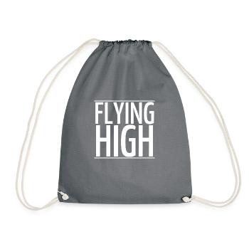 aircraft navigation free-flying quote pilot - Drawstring Bag - grey - Front