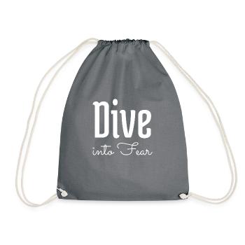 Statement Brave Heart Bungee Jumping Community - Drawstring Bag - grey - Front