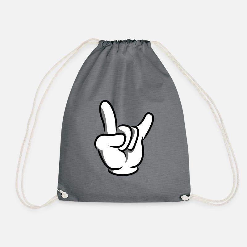 hand party symbol - Turnbeutel - Grau