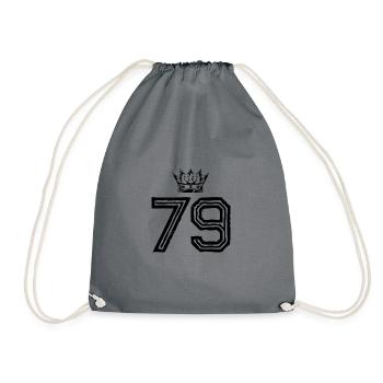 79 Couronne de nombre - Sac de sport léger - gris - Devant