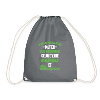 Papy agriculteur humour retraité tracteur t-shirt - Sac de sport léger - gris - Devant