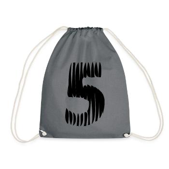 Maillot numéro 5 - Sac de sport léger - gris - Devant