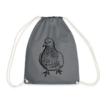 Observation des oiseaux noirs - Sac de sport léger - gris - Devant