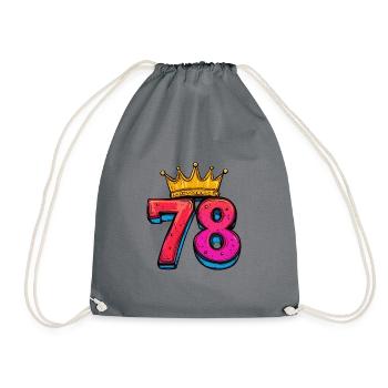 78 Number Krone - Drawstring Bag - grey - Front