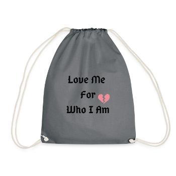 Love me for who I am - Sac de sport léger - gris - Devant