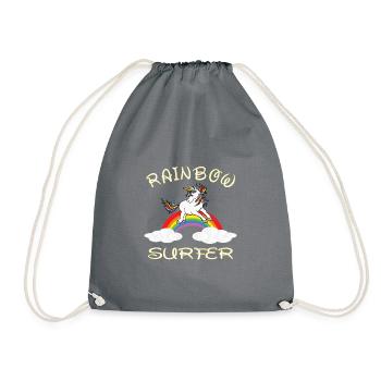 Licorne Rainbow Surfer - Sac de sport léger - gris - Devant