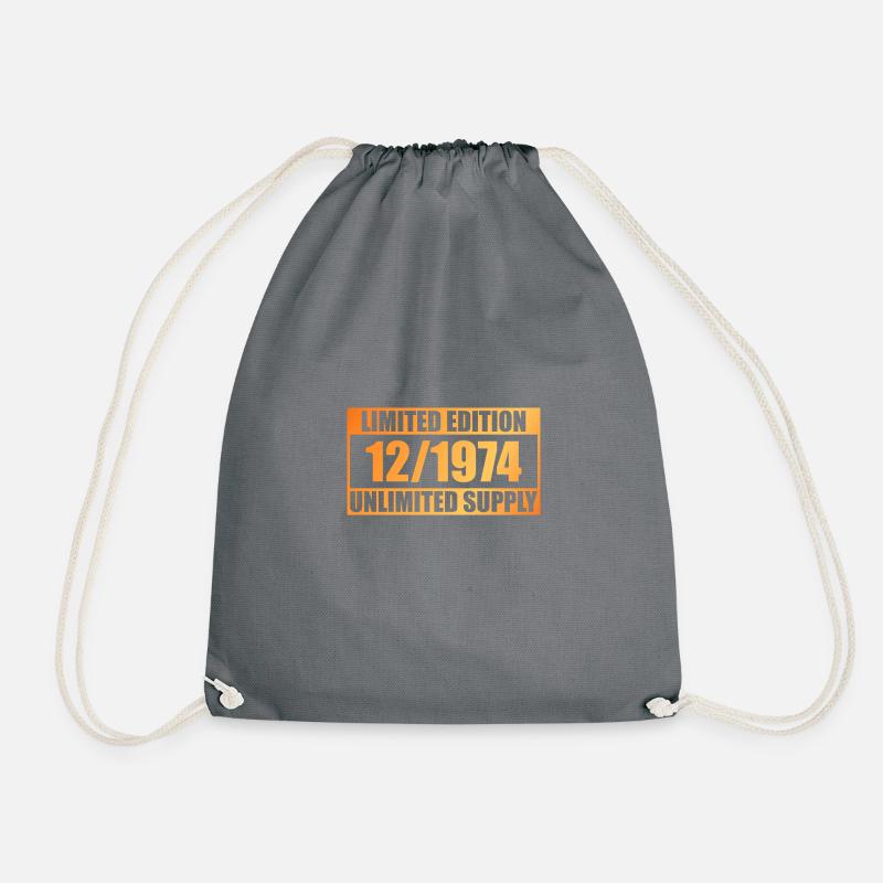 50th Anniversary Limited Edition - ꝏ Supply 12/1974 - Drawstring Bag - grey