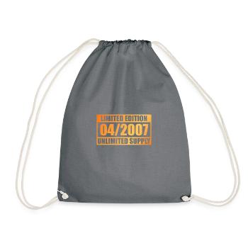 18th Birthday Limited Edition - ꝏ Supply 04/2007 - Drawstring Bag - grey - Front