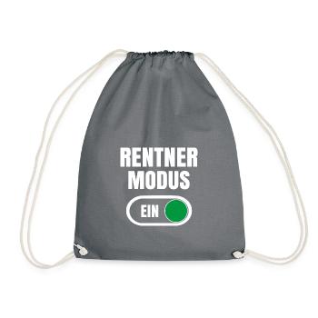 Rentnermodus Rentner Rente Geschenk Kollege - Turnbeutel - Grau - Vorne