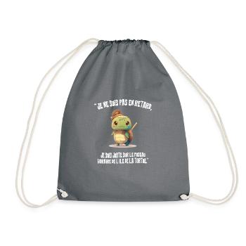 Je ne suis pas en retard - Sac de sport léger - gris - Devant