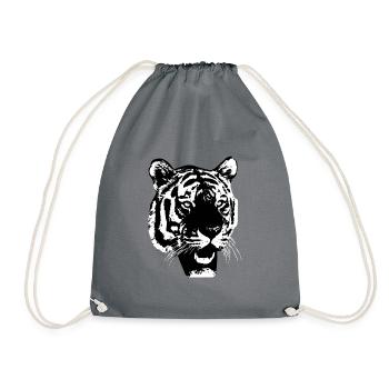 Un visage de tigre comme symbole de puissance et de force - Sac de sport léger - gris - Devant
