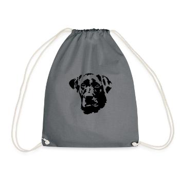 Labrador Retriever - Drawstring Bag - grey - Front