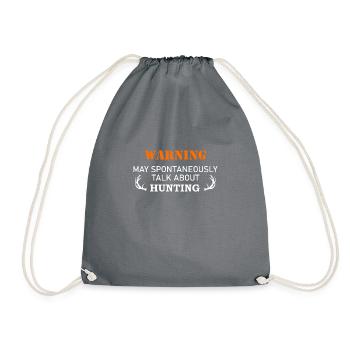 warning may spontaneously talk about hunting - Sac de sport léger - gris - Devant