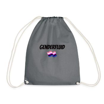 T-shirt drapeau genderfluid - Sac de sport léger - gris - Devant