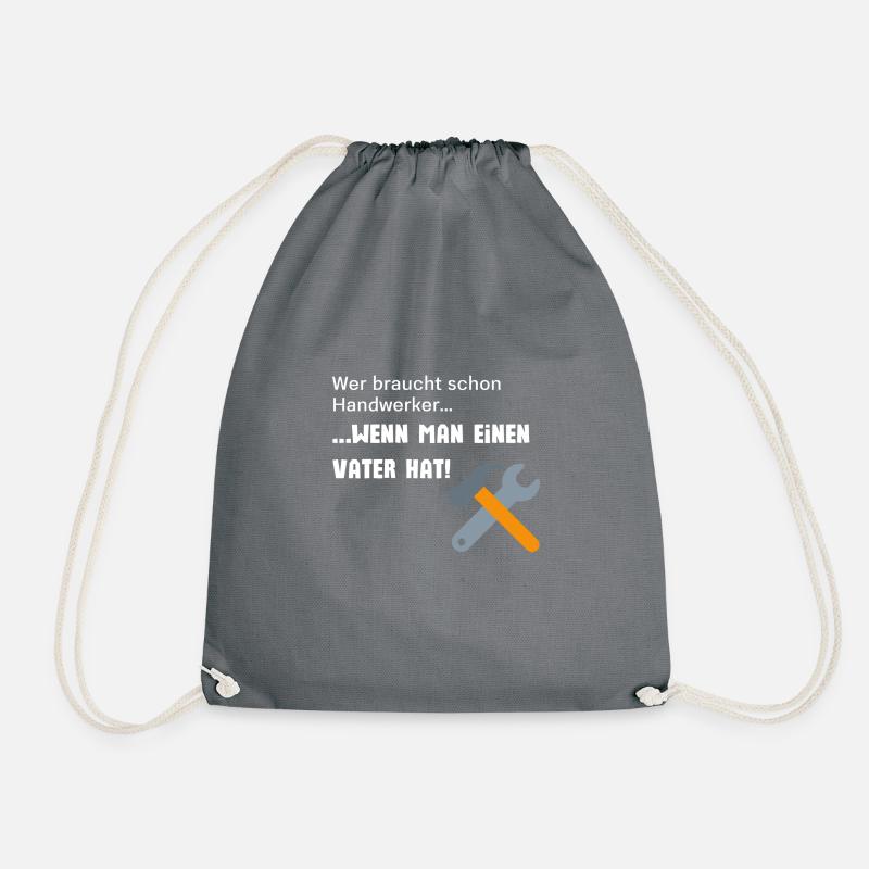 Handwerker Vater - Turnbeutel - Grau