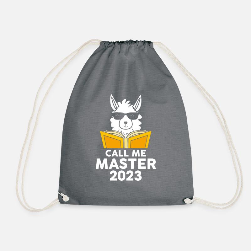 Call me Master 2023 Alpaka Lama Abschluss Master - Turnbeutel - Grau