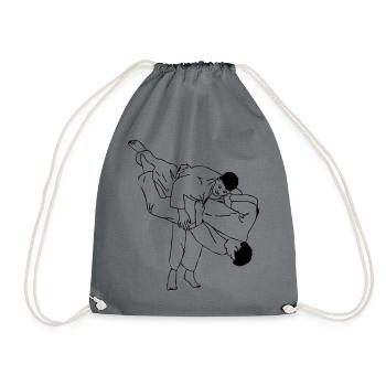 Lancer de judo masculin - Sac de sport léger - gris - Devant
