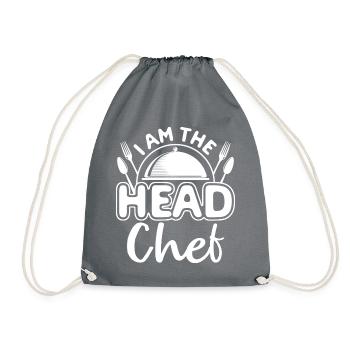 Chef Chef Chefs Kitchen Funny saying - Drawstring Bag - grey - Front