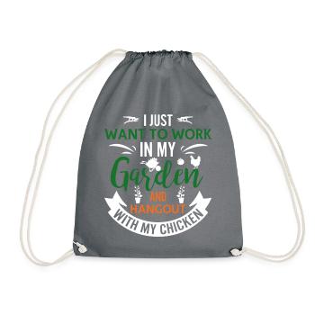 Hobby gardeners, fruit and vegetable gardeners - Drawstring Bag - grey - Front