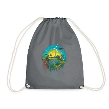 Save our planet - Environmental protection Climate protection - Drawstring Bag - grey - Front