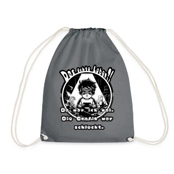 Poor graphics in real life - Drawstring Bag - grey - Front