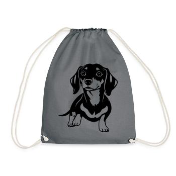 Dachshund - Turnbeutel - Grau - Vorne
