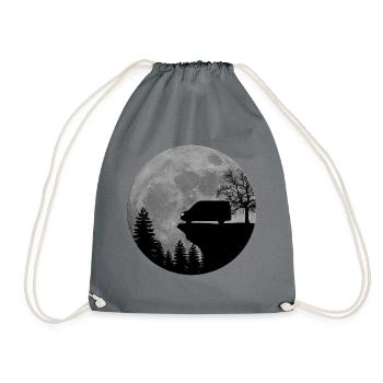Camper Van, Kastenwagen, Wohnmobil, Mond - Turnbeutel - Grau - Vorne