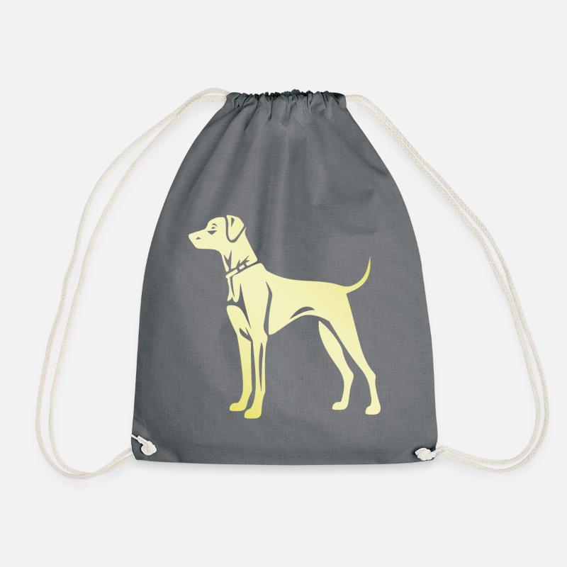 Great Dane Hund Silhouette - Turnbeutel - Grau