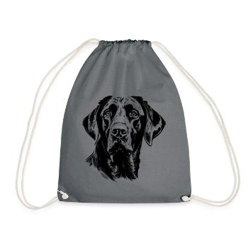 Labrador Retriever - Turnbeutel - Grau - Vorne