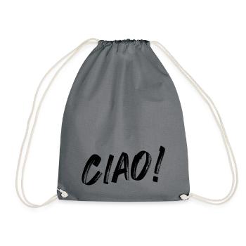 Ciao! - Drawstring Bag - grey - Front
