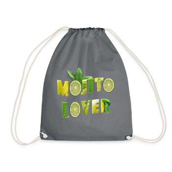 Mojito lover - Cadeau pour les amoureux du Mojito - Sac de sport léger - gris - Devant
