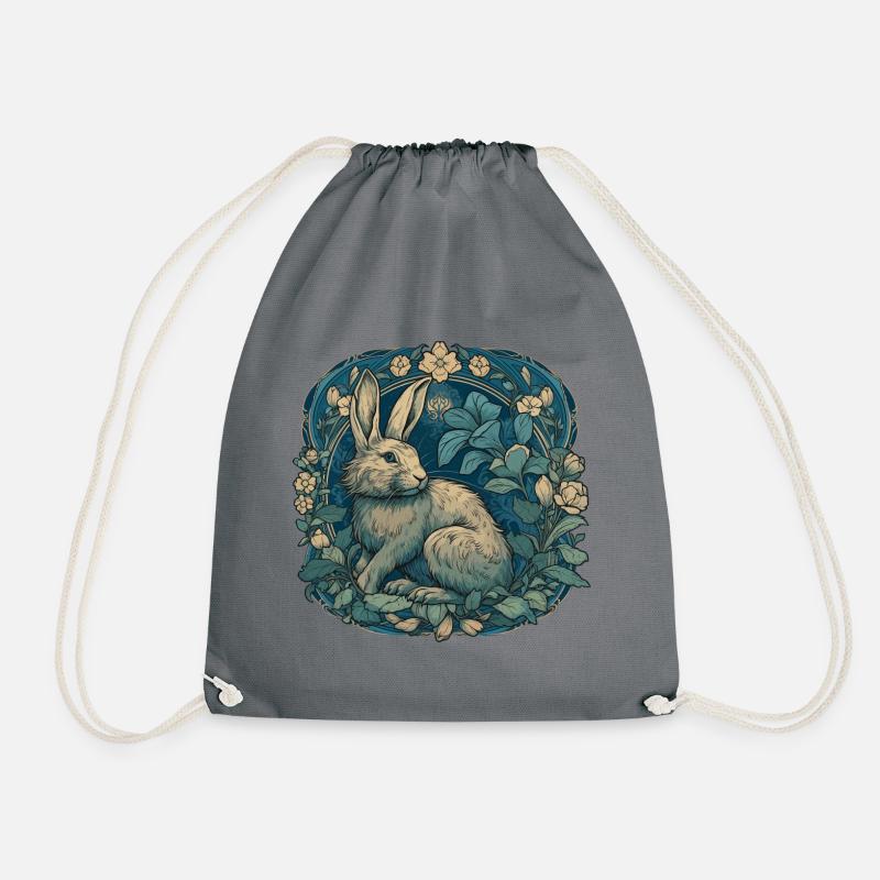 Rabbit Bunny Historische Kunst - Turnbeutel - Grau