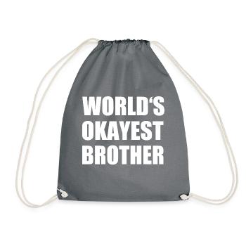 Brothers - Drawstring Bag - grey - Front